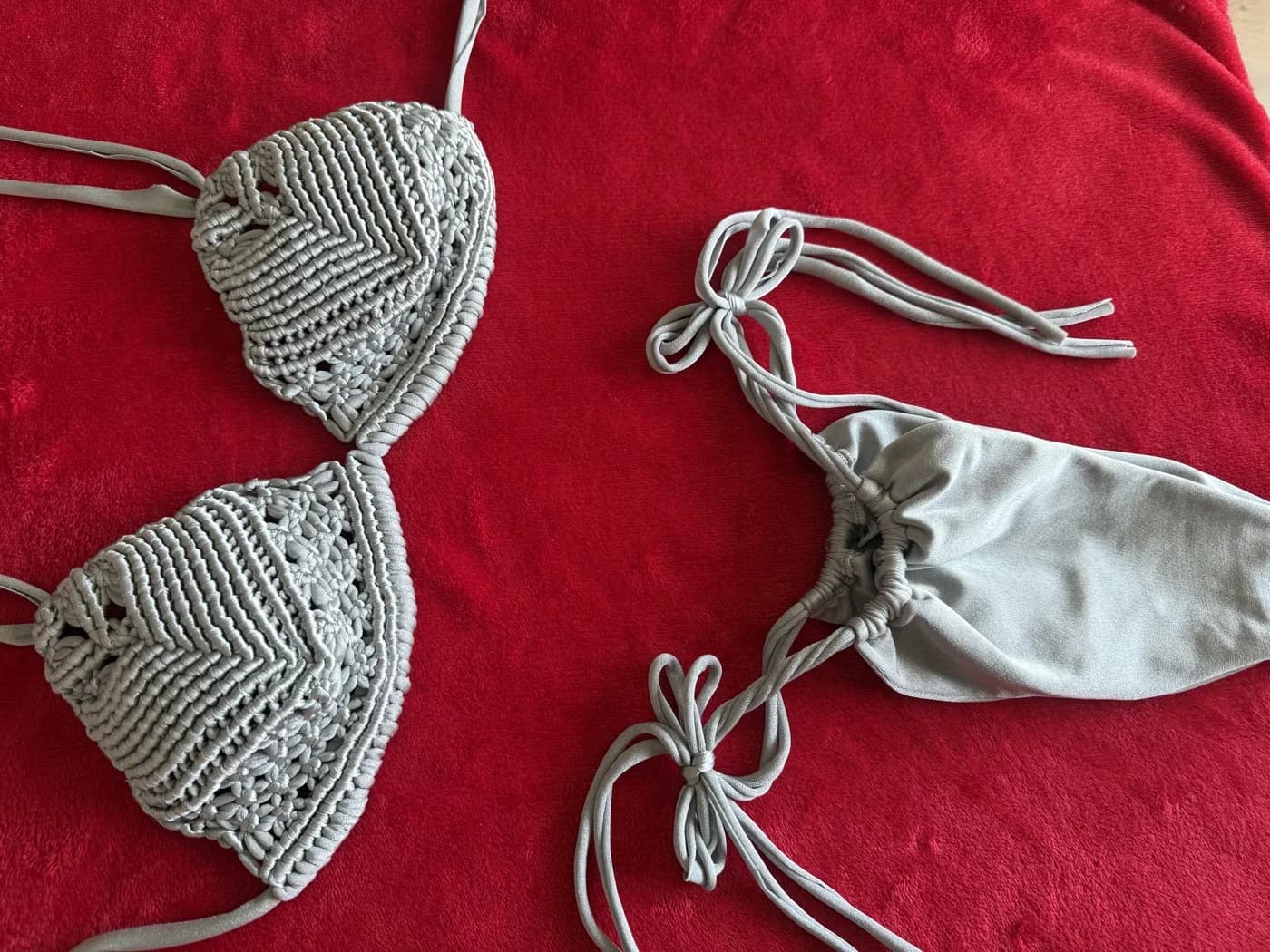 Bikini Crochet · Gris Perla